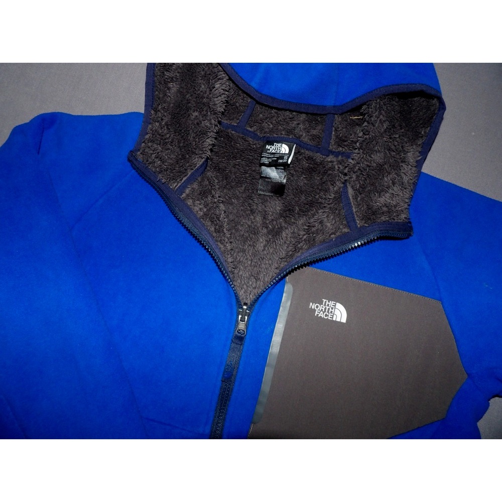 The North Face Sherpa Lined Blue Zip-Up Hooded Fleece Jacket Boy's XL 18/20
